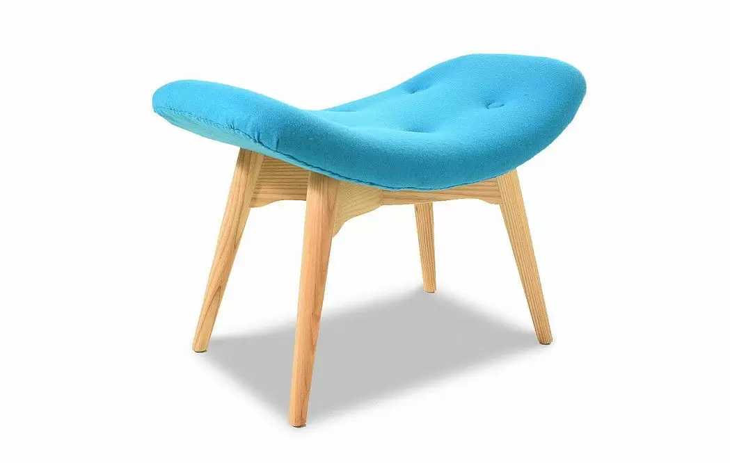 Кресло с оттоманкой Contour, голубой - фото 7