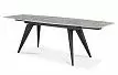 Стол раскладной Ramses 160-230, серый мрамор/черный