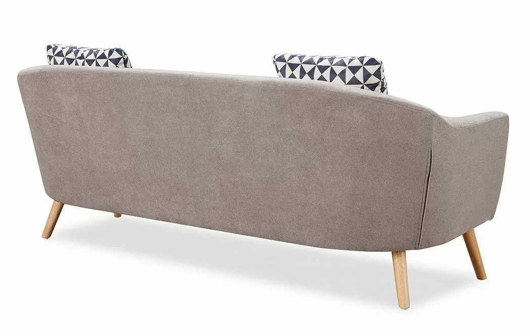 Диван Florence 3-х местный, серо-бежевый/натуральный - фото 6