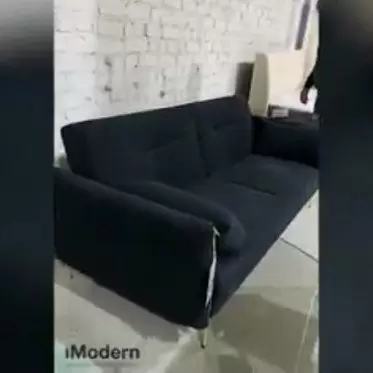 ВИДЕО Диван-кровать Liverpool, обзор раскладного дивана в цвете графит с золотыми ножками